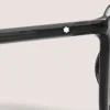 Ochelari de soare rotunzi cu ramă din acetat injectat negru Ochelari de soare rotunzi cu ramă din acetat injectat negru