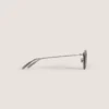 Ochelari de soare rotunzi cu ramă injectată de culoare gri Ochelari de soare rotunzi cu ramă injectată de culoare gri