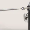 Ochelari de soare rotunzi cu ramă injectată de culoare gri Ochelari de soare rotunzi cu ramă injectată de culoare gri
