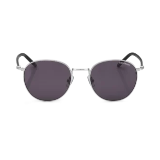 Ochelari de soare rotunzi cu ramă metalică argintie Ochelari de soare rotunzi cu ramă metalică argintie