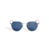 Ochelari de soare rotunzi cu ramă metalică argintie Ochelari de soare rotunzi cu ramă metalică argintie
