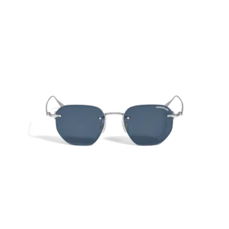 Ochelari de soare rotunzi cu ramă metalică argintie Ochelari de soare rotunzi cu ramă metalică argintie
