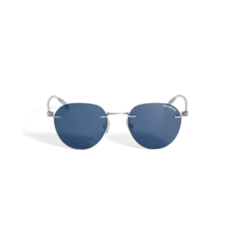 Ochelari de soare rotunzi cu ramă metalică argintie Ochelari de soare rotunzi cu ramă metalică argintie