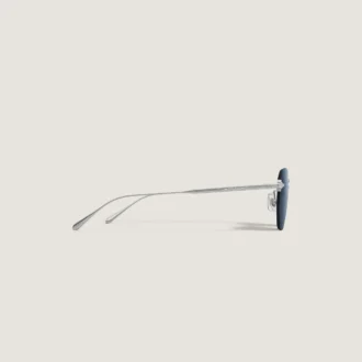 Ochelari de soare rotunzi cu ramă metalică argintie Ochelari de soare rotunzi cu ramă metalică argintie