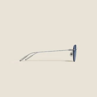 Ochelari de soare rotunzi cu ramă metalică argintie Ochelari de soare rotunzi cu ramă metalică argintie
