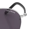 Ochelari de soare rotunzi cu ramă metalică argintie Ochelari de soare rotunzi cu ramă metalică argintie