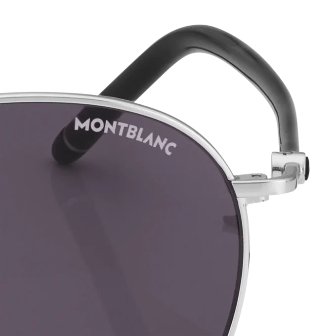 Ochelari de soare rotunzi cu ramă metalică argintie Ochelari de soare rotunzi cu ramă metalică argintie
