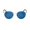 Ochelari de soare rotunzi cu ramă metalică de culoare ruteniu Ochelari de soare rotunzi cu ramă metalică de culoare ruteniu