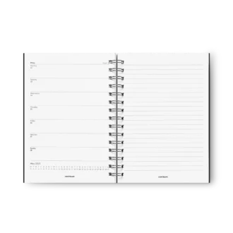 Reîncărcare pentru caiet tip plic #146 mic, negru – Calendar 18 luni
