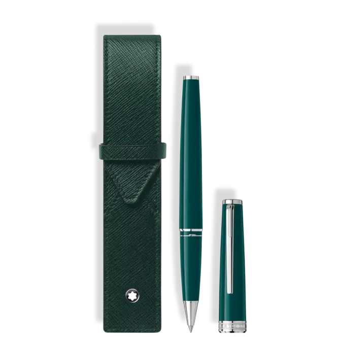 Set cu pix cu bilă PIX Deep Green și plic Montblanc 1-Pen Pouch Set cu pix cu bilă PIX Deep Green și plic Montblanc 1-Pen Pouch