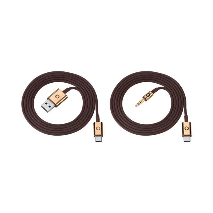 Set de cabluri maro pentru căștile Montblanc MB 01
