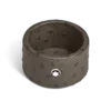 Tavă rotundă mică de birou din piele cu imprimeu de struț Tavă rotundă mică de birou din piele cu imprimeu de struț
